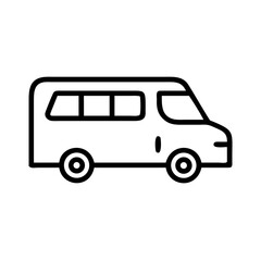 RV Camping Van Icon for Web and Graphic Design