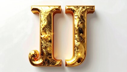 Gold ornate letters J J