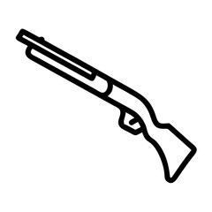 Shotgun Rifle Weapon Icon for Web and Graphic Design