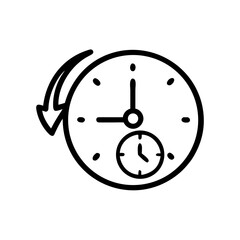 Skin Clock Aging Icon for Web and Graphic Design