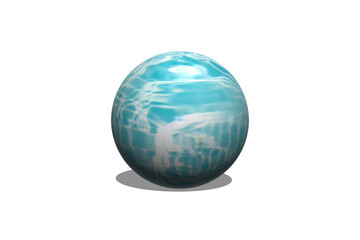 globe on white background. glass globe on white