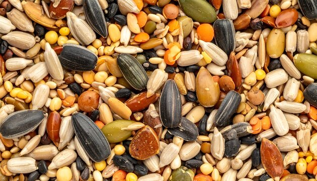 Close-up birdseed mix