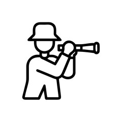 Soldier Binoculars Scouting Gear Icon for Web and Graphic Design