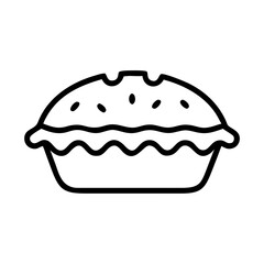 Sweet Pie with Topping Icon for Web and Graphic Design