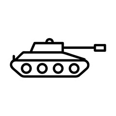 War Battle Tank Vehicle Icon for Web and Graphic Design