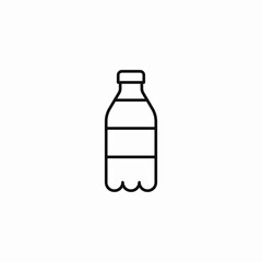 clear water bottle icon sign vector