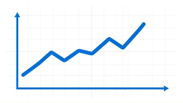 Stock Market Graph Showing Growth and Fluctuations