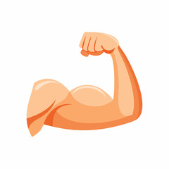 Obraz premium Powerful Bicep Illustration of Strong Arm Muscles