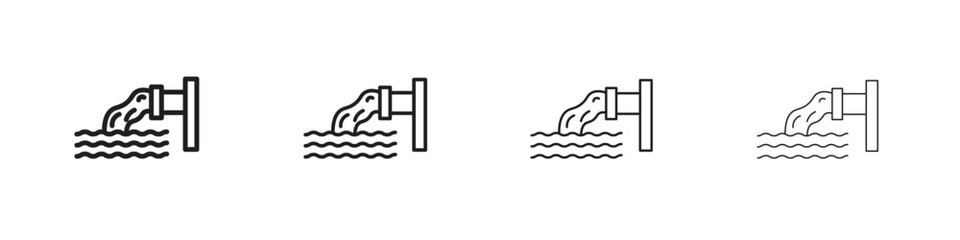 Sewage icon line design. thin line vector icon set.