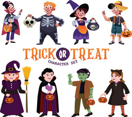 Halloween Trick or Treat Kids Character Costume Set