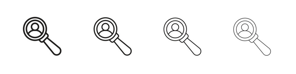 Recruitment icon line design. thin line vector icon set.