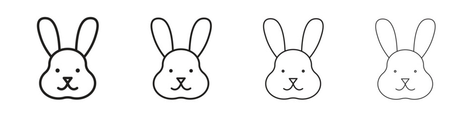 Rabbit icon line design. thin line vector icon set.
