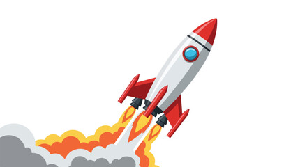 Rocket ascending to the stars, a conceptual representation of innovation and development taking flight towards undiscovered frontiers of possibility