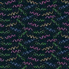 Enjoy a Beautiful and Colorful Retro Confetti Pattern Set Against a Dark Background