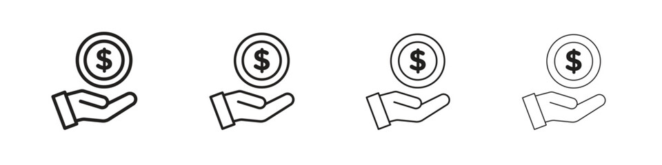 loan icon line design. thin line vector icon set.