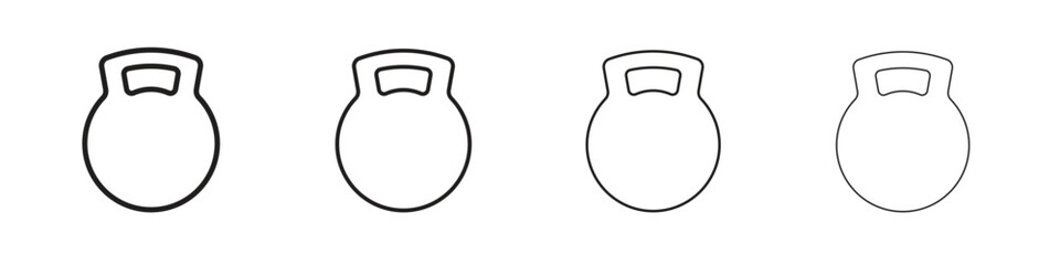 Kettlebell icon line design. thin line vector icon set.