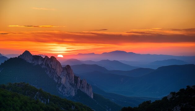 stunning sunset paints the mountains of alt urgell in surreal colors catalonia