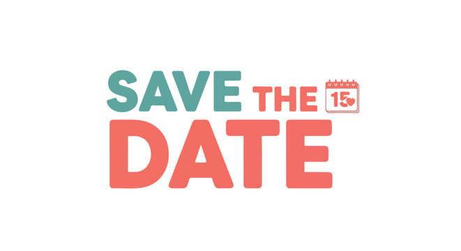 Attractive visual reminder for an upcoming special event or celebration with bold typography and minimal graphic elements for design projects