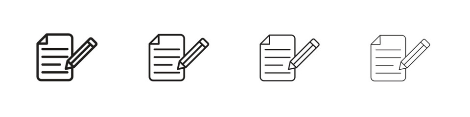Exam icon line design. thin line vector icon set. © Craft Studio