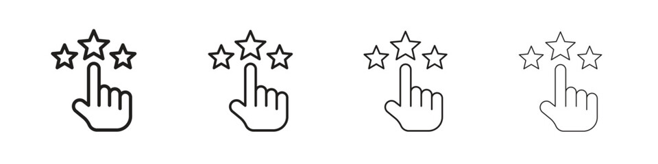 Customer feedback icon line design. thin line vector icon set.