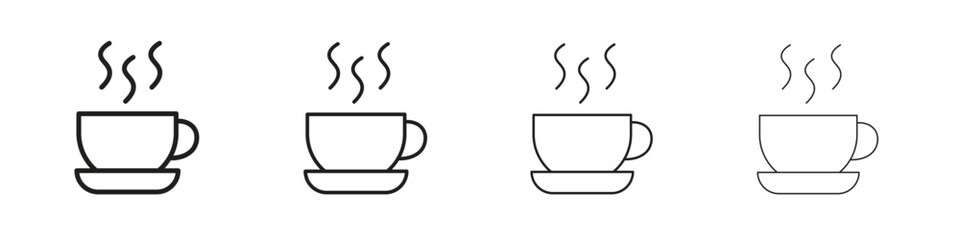 Coffee icon line design. thin line vector icon set.