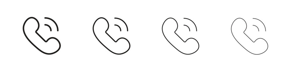 Call icon line design. thin line vector icon set.