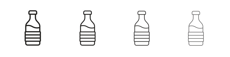 Bottle icon line design. thin line vector icon set.