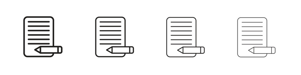 Agreement icon line design. thin line vector icon set.