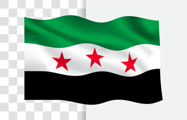Syria Flag Vector Isolated on White Background
