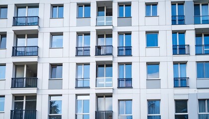 Fototapeta premium Modern apartment building facade (1)