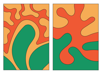 Design blob unique abstract colorful