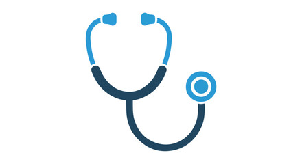 Stylized depiction of a stethoscope showcasing essential medical equipment and diagnostics tool used in healthcare environment