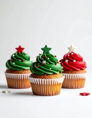 クリスマスカップケーキセット 高画質写真