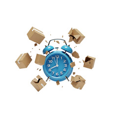 Urgent Parcel Delivery Deadline with Clock