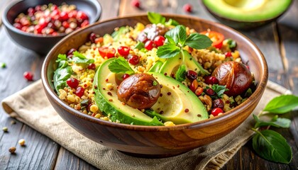 Delicious and Healthy Couscous Salad with Avocado, Pomegranate, and AIzaSyBuSysZMM0Ghi_0oFmr1OmbUEuZk_