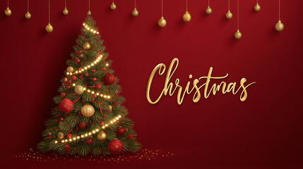 Christmas tree decorations ornaments lights holiday season background