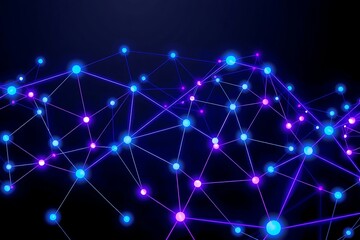 Generative AI Futuristic Network Design Concept.