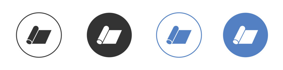 Yoga mat icon pictogram for your web site design, logo