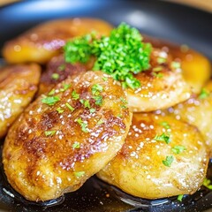 Deliciously Cooked Sweet Potatoes with Fresh Herbs and Glaze
