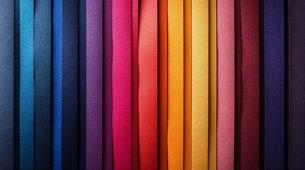 Vibrant Spectrum of Textured Cardstock Strips for Creative Projects
