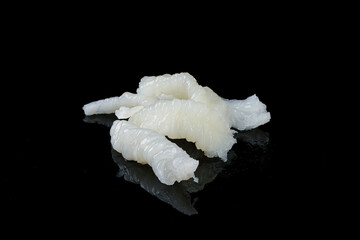 Fresh Sea Cucumber Seafood on Black Slate - Raw Marine Delicacy Food Ingredient