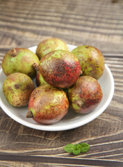 Fresh Camellia Oil Seed Fruits in Bowl - Natural Bounty for Tanning Oil Production and Harvesting