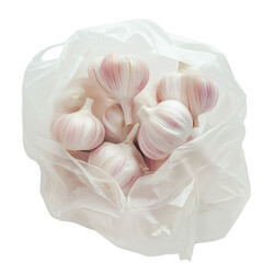 White garlic pile texture. Fresh garlic on market table closeup photo. Vitamin healthy food spice image. Spicy cooking ingredient picture. Pile of white garlic heads.