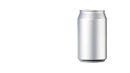 Blank aluminum beverage can for soda beer energy drink mockup isolated on white background
