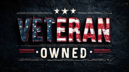 Veteran Owned Patriotic USA Business Sign