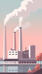 Industrial scene, pollution