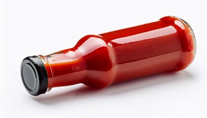 A Bottle Of Ketchup Isolated On White