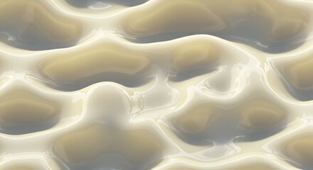 Obraz premium Abstract Creamy Beige Waves Liquid Background Texture