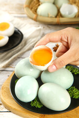 Fresh Duck Eggs with Bright Orange Yolk Display - Farm Fresh Organic Poultry Products