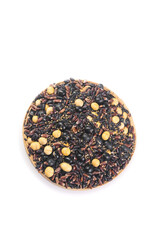 Mixed Grain Bean Soybean Combination in Farmhouse Basket - Healthy Organic Food Ingredients on White Background